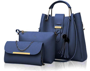 03 Pieces Ladies Handbags Ultimate PU Leather New Arrival